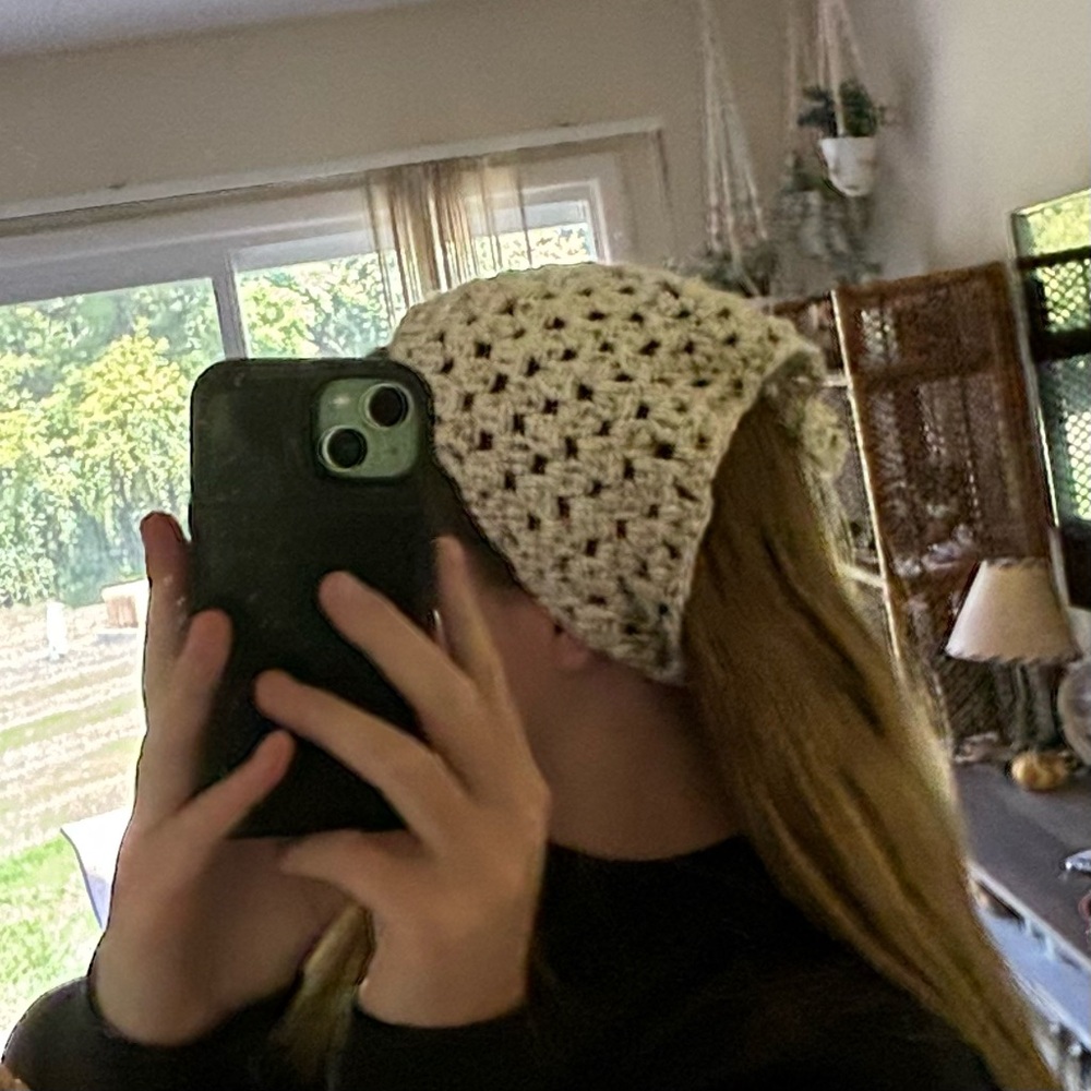 Handmade crochet hair bandana